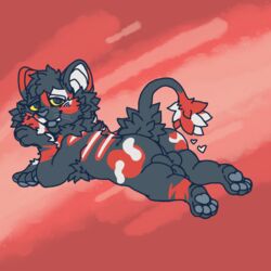 1:1 anthro ass balls genitals litten male nintendo pokémon_(species) pokemon pokemon_(species) snarlyteeth solo video_games