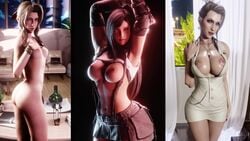 3d aerith_gainsborough animated ass blender breasts cloud_strife crossover d.va final_fantasy final_fantasy_vii jul3dnsfw king_of_fighters lara_croft lara_croft_(survivor) mai_shiranui mercy naked no_sound nude overwatch pussy scarlet_(ffvii) tagme tifa_lockhart tomb_raider video