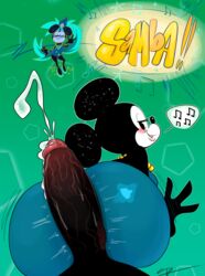 1girls anthro ass ass_focus bedroom_eyes big_ass blush bottom_heavy bubble_ass bubble_butt buttjob cum cumshot disney faceless_male hot_dogging huge_ass huge_cock mickey_mouse_shorts minnie_mouse ota_(artist) seductive veiny_penis