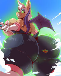 1girls angel_island anthro ass ass_expansion bat bat_wings breast_expansion breasts bursting_breasts dat_ass female female_only giantess growth huge_ass huge_breasts hyper_thighs massive_thighs rouge_the_bat sega solo solo_female sonic_(series) thaddeusmcboosh thunder_thighs voluptuous