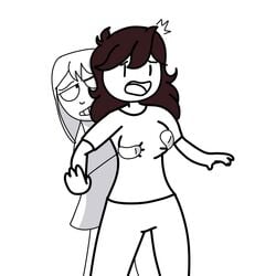 breast_grab breast_squeeze clothed clothing forced grope grope_from_behind jaiden jaiden_animations sexual_harassment tabbes youtube youtuber_girl yuri