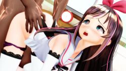 3d ahe_gao arm_grab clothed_rape crying cum_inside cumdump dark-skinned_male doggy_style forced from_behind interracial kizuna_ai kizuna_ai_inc. looking_back mmd mooksmill personal_cum_dumpster rape screaming tears virtual_youtuber