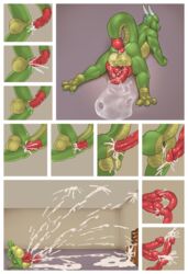 1boy anthro balls bodily_fluids cum dragon erection excessive_cum excessive_precum genital_fluids genitals hi_res hyper hyper_cum hyper_genitalia male male/male male_only motaro_(artist) multi_genitalia multi_penis muscular muscular_male penis penis_tail pentaphallia precum prehensile_penis solo solo_male tail_penis tetraphallia