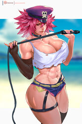 1girls abs big_breasts breasts capcom cleavage female female_only final_fight kasai_x3 large_breasts lejeanx3 muscles muscular muscular_female poison_(final_fight) solo street_fighter street_fighter_v