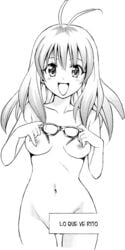 breasts glasses monochrome nipples nude open_mouth run_elsie_jewelria to_love-ru yabuki_kentarou