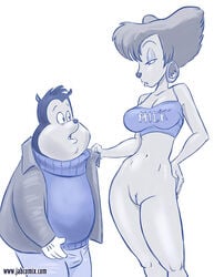 anthro anthro_only black_nose bottomless canine cat clothes disney dog feline female fur gloves goof_troop imminent_incest implied_incest innie_pussy interspecies jab male peg_pete pj pussy standing tagme