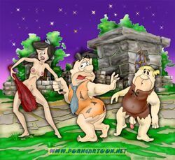 barney_rubble betty_rubble female fred_flintstone hanna-barbera human male nipples porncartoon the_flintstones