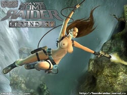 2006 3d 4:3_aspect_ratio artist_name backpack bag belt boots bottomless braid casual clothing combat_boots earpiece edit female female_only firearm footwear functionally_nude gloves gun handgun handwear holster human jungle lara_croft lara_croft_(classic) lara_croft_(l.a.u.) mostly_nude pale_skin pistol pubic_hair public_topless rocks solo tactical_nudity tem(a) thigh_strap tomb_raider topless waterfall weapon