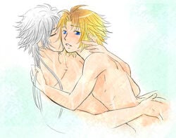 2boys dissidia final_fantasy final_fantasy_ii final_fantasy_x firion gay male male_only multiple_boys nude sex tidus yaoi