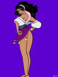 1990s 1997 20th_century back_view ben_(artist) black_hair brown_skin clothes disney esmeralda female female_only hair human solo standing tagme the_hunchback_of_notre_dame