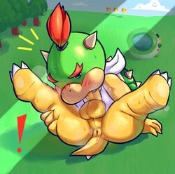 anus ass autofellatio balls blush bodily_fluids bowser_jr. caught erection gay genitals hi_res kinkykong koopa koopa_clown_car male male_only mario_(series) masturbation musk nintendo oral oral_masturbation penile penile_masturbation penis scalie self_sucking selfsuck solo steam super_mario_bros. surprise sweat video_games young