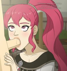 1girls animated anna_(fire_emblem) anna_(fire_emblem:_three_houses) blowjob eye_contact fellatio fire_emblem fire_emblem:_three_houses lewdmation long_hair nintendo no_sound oral pink_hair ponytail purple_eyes red_hair skinny tagme video