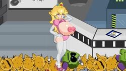 1girls animated areolae big_breasts blonde_hair blue_eyes bob-omb breasts cleft_(mario) crown cum cum_in_pussy cum_inside earrings elbow_gloves female gloves hair high_heels huge_breasts mario_(series) nintendo nipples paper_mario playshapes pokey_(mario) princess_peach royalty sex stockings super_mario_bros. tagme thighhighs vaginal vaginal_penetration video