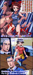 00s 2girls aged_up attack black_hair blue_eyes bouncing_breasts bow breast_squish breasts brother_and_sister brown_hair comic desk dialogue female female_only glowing_eyes hair_ribbon highres hokuto_no_ken imaginary_friend indoors japanese_text katsuo_isono large_breasts looking_at_another masao medium_breasts multiple_girls one-piece_swimsuit open_mouth pleated_skirt ribbon sazae-san school_swimsuit shirt short_hair siblings sitting skirt smile socks sound_effects speed_lines swimsuit teeth text thighs tongue translated very_short_hair wakame-chan wakame_isono yellow_eyes