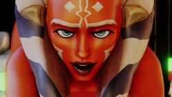 1girls 3d ahe_gao ahsoka_tano alien alien_girl all_fours animated ass ass_focus big_ass blue_eyes butt_focus dat_ass disney_xd female female_only g-string hi_res kishi large_ass looking_at_viewer lucasfilm mp4 no_sound open_mouth orange_skin partially_visible_vulva simple_background solo star_wars star_wars_rebels stripper stripper_pole thighhighs togruta twerking video