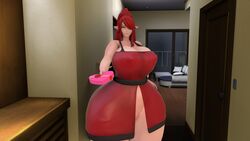 1girls 3d breasts clothing elf green_eyes huge_areolae huge_breasts huge_nipples long_hair lysanna_d'grimoire nightgown nipples pointy_ears red_hair tagme thick_thighs valentine's_day wide_hips