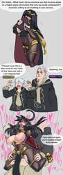 bodystocking bondage breasts breasts_out comic cuddlesword dialogue english_text female femsub fire_emblem fire_emblem_awakening gag gagged heart instant_loss_2koma male maledom nipple_piercing nipples open_mouth_gag pussy_juice robin_(fire_emblem) robin_(fire_emblem)_(male) sex tagme text tharja_(fire_emblem)