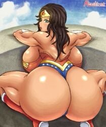 1girls alternate_ass_size alternate_breast_size ass big_ass big_butt black_hair breasts bubble_ass bubble_butt dc_comics fat_ass fat_butt female female_only huge_ass huge_breasts huge_butt justice_league large_ass large_butt long_hair looking_at_viewer looking_back massive_ass muscular_female olive_skin r0771 renshirou renzaburo0771 squatting thick_ass thick_thighs top_heavy voluptuous wide_hips wonder_woman wonder_woman_(series)