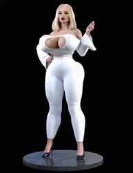 1girls 3d animated ass big_ass big_breasts bimbo blonde_hair breasts busty cleavage clothed clothing courtney_(fellatrix) evolluisionist female female_only high_heels huge_breasts large_breasts milf short_hair simple_background solo thick_thighs thighs video wide_hips