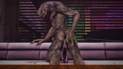 1boy 3d abs alien anthro artist_request ass back_muscles biceps bodily_fluids cum genital_fluids halo_(series) humanoid ilovdota2 interior male male_only male_sangheili_(halo) masturbation microsoft muscular muscular_male nails nipples obliques pecs ribs sangheili solo teeth triceps video_games xbox_game_studios yellow_eyes