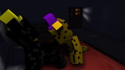 3d canon_appearance crossover five_nights_at_freddy's five_nights_at_freddy's_4 fnaf fredbear_(fnaf) ingame_model male_only minecraft nightmare_(fnaf)