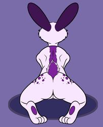 anal anthro anus anus_held_open anus_only anus_outline ass ass_up butt_focus ears_up female feral furry genitals hindpaw humanoid lagomorph leporid mammal mammal_humanoid paws pussy rabbit rear_view rox skade_nsfw_(artist) solo