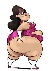 1girls african_female ass belly belly_bulge big_ass brita brita_(the_loud_house) chubby costume dark-skinned_female dark_skin fat fat_rolls grin gut huge_ass huge_butt large_ass obese obese_female overweight race_swap rita_loud solo solo_female solo_focus the_loud_house thick thick_ass thick_thighs thighs ultrahand