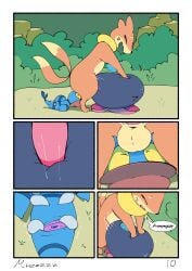 absurd_res balls balls_on_face bow_ribbon buizel clauncher cloaca cloacal clothing comic dialogue eyewear female female_(lore) female_penetrating female_penetrating_male female_rimming female_rimming_male feral feral_on_feral feral_only gay gay_anal gay_sex generation_4_pokemon generation_6_pokemon generation_7_pokemon genitals glasses grass group group_sex hat headgear headwear hi_res homosexual homosexual_female homosexual_male homosexual_sex humping lesbian lesbian_sex male male/female male_penetrated male_rimmed masturbation muzzzzz nintendo null penis plant pokemon pokemon_(species) pokemon_mystery_dungeon pyukumuku rimming rimming_male rock sex shrub spike_chunsoft tapering_penis threesome trio vulva