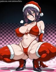 ai_generated anime argyle argyle_background argyle_legwear artmochiia bell big_breasts bikini blush board_game bobblehat boots breasts breasts_out cameltoe candy_cane chainsaw_man checkered checkered_background checkered_floor checkered_scarf chess_piece chimney choker christmas christmas_ornaments christmas_tree collarbone covered_nipples curvaceous curvaceous_female curvaceous_figure curvy curvy_figure elbow_gloves fanart female female_focus fur-trimmed_boots fur-trimmed_capelet fur-trimmed_dress fur-trimmed_gloves fur-trimmed_headwear fur-trimmed_legwear fur-trimmed_skirt fur-trimmed_sleeves fur_trim gloves green_eyes hair_between_eyes halftone halftone_background hat high_heel_boots high_heels large_breasts looking_at_viewer mappa merry_christmas naughty_face navel partially_visible_vulva perspective plaid_background red_bikini red_footwear red_gloves red_headwear red_legwear reze_(chainsaw_man) sack santa_bikini santa_boots santa_costume santa_dress santa_gloves santa_hat skindentation smile soccer_ball solo spread_legs squatting sweat swimsuit thighhighs thighs tiptoes uncensored voluptuous voluptuous_female