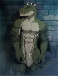 1boy 2020s 2024 5_fingers abs absurd_res anthro anthro_male anthro_only armpit_peek armpits arms_down arms_to_side athletic athletic_male aura_farming biceps big_claws big_spikes big_tail black_eyes black_jacket blue_wall breastplate brick_background brick_wall buff charming claws closed_mouth collarbone comission concentrated confident confident_expression confident_male countershade_arms countershade_balls countershade_neck countershade_penis countershade_snout countershade_torso countershading digital_media_(artwork) dinosaur dinosaur_boy dinosaur_humanoid dinosaur_tail effectively_nude eyes fangs fingers fit fit_male flaccid flaccid_penis front_view genitalia genitals green_balls green_body green_glans green_head green_legs green_nipples green_penis green_scales green_tail hands handwear head_spikes humanoid jurassic_park knees legs legwear long_tail looking_away looking_left male male_focus male_only manly metalhead model mostly_nude mostly_nude_anthro mostly_nude_male muscular muscular_anthro muscular_arms muscular_legs muscular_male navel nipples no_nose nostrils nude_version open_eyes open_hands open_jacket pecs pose posing prehistoric prehistoric_species presenting presenting_body purple_clothing purple_shorts reptile reptile_boy reptile_humanoid reptilian rocco_(tallion) scales scalie scalie_boy scalie_humanoid scalie_tail scar scarred_face serious serious_face serious_look shorts small_penis smooth_penis solo solo_male spikes standing tail tailwag teeth tight_clothing topwear_only torsowear trapezius tridark two-tone_body two-tone_scales uncircumcised uncircumcised_penis uncut veiny_penis watermark white_spikes yellow_sclera yellow_teeth