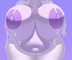 1girls 2026 animated anthro anthro_only areolae belly big_breasts big_nipples bouncing_breasts breast_focus breasts chubby chubby_female close-up collarbone curvy_figure female female_anthro female_only front_view game_freak goodra head_out_of_frame huge_breasts ikiki large_areolae loop navel nintendo nipples non-mammal_breasts nude nude_female pokemon pokemon_(species) purple_background purple_nipples slime solo voluptuous wide_hips