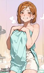 artist:pinkbunnies jujutsu_kaisen nobara_kugisaki 1girl solo breasts large_breasts nipples areolae ass pussy nude completely_nude uncensored nsfw hentai blush curvy thick_thighs wide_hips thighs navel long_hair looking_at_viewer smile seductive open_mouth full_body high_resolution highly_detailed simple_background rule34 ai_generated patreon