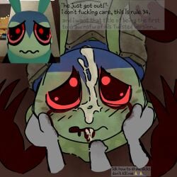 anon anonymous_male antennae anthro_insect anthropomorphic anthros bug caterpillar consensual consent cum cum_in_mouth cum_on_face cum_on_tongue dandy's_world dandys_world dick drooling first_porn_of_character hands_on_cheeks holding_partner holding_partner's_head insects looking_at_viewer puppy_eyes sad_face sad_look squirm_(dandy's_world) tears tongue_out twisted_squirm_(dandy's_world)