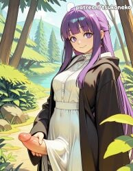 1futa 2026 ai_assisted ai_generated anime artist_name bare_tree branch cock dick earrings explicit fern_(sousou_no_frieren) frieren_beyond_journey's_end futanari hi_res high_quality high_resolution highres jewelry jungle leaf long_hair patreon patreon_username penis purple_eyes purple_hair sousou_no_frieren stable_diffusion tanzaku tsukoneko uncensored watermark