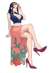 1girls ai_generated female female_only foot_fetish nico_robin one_piece sexy shoes