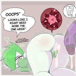 anthro art_(corruptedcryptid) bodily_fluids broken_condom condom corruptedcryptid cum cum_inside cuntboy gardevoir generation_3_pokemon genital_fluids hi_res human humanoid impregnation male male/male male_with_breasts mammal nintendo pokemon pokemon_(species) sabotaged_condom sexual_barrier_device tagme trans trans_man
