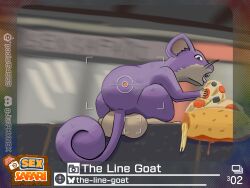 absurd_res ass backsack balls big_balls detailed_background digital_media_(artwork) feral food fur generation_1_pokemon genitals hi_res huge_balls male male_feral mammal nintendo open_mouth pizza pokemon pokemon_(species) public_transportation rattata rodent solo subway tail teeth text the_line_goat