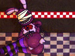ai_disturbance animatronic anthro ass ass_focus balls balls_between_thighs bandage bisexual_male bowtie bubble_butt bunny_boy bunny_ears bunny_tail fat_ass five_nights_at_freddy's five_nights_at_freddy's_2 fnaf furry gay male_only missing_arm presenting_ass presenting_hindquarters purple_body purple_fur rabbit red_eyes self_upload solo stockings tagme thighhighs tufted_fur utauclapper67 wires withered_bonnie