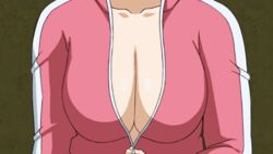 1girls android android_18 animated breasts busty cleavage dragon_ball dragon_ball_super dragon_ball_z humanoid jumpsuit large_breasts light-skinned_female light_skin pinkpawg shounen_jump voluptuous