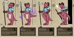 ambiguous_gender anthro armor av-15 blush body_blush bottomless bottomless_female bottomwear bottomwear_pull clothed clothing clothing_lift clothing_pull door duo ejaculation female female/ambiguous forced forced_orgasm gameplay_mechanics genitals guard hands-free hi_res horn invisible item_box item_description knock-kneed kobold loincloth loincloth_down loincloth_lift loincloth_pull looking_pleasured magic magic_item melee_weapon offscreen_character open_door orgasm polearm questionable_consent scalie sex silence_(spell) solo spear spell spontaneous_ejaculation sudden surprise_sex surprised tail thought_bubble unconvincing_armor vulva vulva_blush weapon