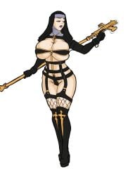 1girls battle_nun big_ass big_breasts big_thighs breasts curvaceous curvy curvy_figure digital_media_(artwork) female female_only headmistress_lulu hips hourglass_figure huge_ass huge_breasts huge_thighs large_ass large_breasts large_thighs legs light-skinned_female light_skin mature mature_female nun onagi skimpy skimpy_nun slim_waist thick thick_hips thick_legs thick_thighs thighs voluptuous waist warrior_nun wide_hips wide_thighs