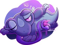 2_penises absurd_res animal_genitalia animal_penis bodily_fluids cum cum_drip dripping ejaculation feral game_freak gecko gecqua generation_10_pokemon genital_fluids genitals hands-free heart_symbol hemipenes hi_res lizard long_tongue lying male masturbation miori moxiepawler_(artist) multi_genitalia multi_penis nintendo on_side oral oral_orgasm orgasm orgasm_face penis pokemon pokemon_(species) pokemon_ww purple_body purple_eyes reptile saliva saliva_on_penis saliva_on_tongue saliva_string scalie sex solo tongue tongue_out tonguejob water_symbol