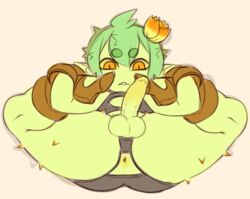 1boy androgynous anus balls cactus colored_sketch femboy flexible flower flower_in_hair green_hair green_skin on_back orange_eyes original_character penis plant pose presenting presenting_anus presenting_ass presenting_balls presenting_hindquarters presenting_penis siiiiiinchan sketch solo spikes trap