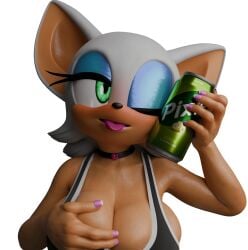1girls 3d 3d_model alpha_channel anthro bat bat_girl blender blue_eyeshadow breast_grab can choker consultthecoin eyelashes eyeshadow fur furry grabbing grabbing_object grabbing_own_breast green_eyes hi_res looking_at_another mobian mobian_(species) mobian_bat nottanj on_face painted_nails pink_nails render rouge_the_bat rouge_the_bat_(nottanj) rouge_the_rider sega soda_can solo solo_female sonic_(series) sonic_adventure_2 sonic_the_hedgehog_(series) suggestive suggestive_look suggestive_pose third_party_edit transparent_background wet_skin white_fur