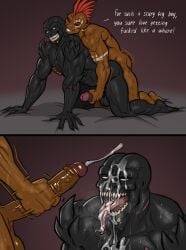 abs alien alien_humanoid anal anal_sex anthro arm_spikes balls big_penis black_body black_sclera black_skin bodily_fluids brown_body brown_scales cum cum_on_face cumshot dialogue dominant dominant_gynomorph dominant_humanoid dominant_intersex ear_piercing ear_ring ejaculation english_text erection genital_fluids genitals granta_(kostos_art) gynomorph gynomorph/male gynomorph_penetrating gynomorph_penetrating_male hair half-closed_eyes head_quills hi_res huge_cock humanoid humanoid_genitalia humanoid_on_humanoid humanoid_penetrated humanoid_penetrating humanoid_penetrating_humanoid humanoid_penis humanoid_pointy_ears intersex intersex/male intersex_penetrating intersex_penetrating_male kostos_art long_tongue looking_pleasured male male_penetrated muscle_tone muscular muscular_gynomorph muscular_humanoid muscular_intersex muscular_male narrowed_eyes no_pupils nude orgasm pecs penetration penis piercing pointy_ears reach_around red_hair ring_piercing scales scalie sex sharp_teeth shoulder_spikes smile smirk smug smug_face smug_grin spikes spikes_(anatomy) submissive submissive_humanoid submissive_male suborg teeth text tongue tongue_out vein veiny_penis