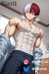 1boy abs ahe_gao ahegao_face ai_generated balls biceps big_balls big_cock big_penis blue blush bottomless, burn cum cum_drip cum_dripping cum_dripping_from_penis cum_load cum_on_abs cum_on_body cum_on_muscles cum_on_self cumming cumming_on_self cumshot drool drool_on_face drooling ejaculating ejaculating_cum ejaculation erection excessive_cum eyes, face, fapping feeling_pleasured grey hair, heterochromia, horny horny_face horny_male huge_balls huge_cock jerking_off jerkingoff large_pectorals lying_on_back male male_focus male_masturbation male_nipples male_only masturbate masturbation muscle_veins muscles muscular muscular_arms muscular_body muscular_legs muscular_thighs my_hero_academia naked naked_male nipples nude nude_male on one-handed_masturbation open_legs open_mouth orgasm orgasm_face pecs penis pleasure pleasure_face pleasured pleasured_face red ripped_abs room scar scar, seductive seductive_eyes seductive_look seductive_pose seductive_smile short_hair shouto_todoroki sitting sitting_down six_packs smile solo solo_focus solo_male split-color sweating sweaty tank teenager testicles thighs todoroki_shouto tongue tongue_out top, torri1 uncensored uncensored_penis veins veins_on_dick veiny veiny_arms veiny_muscles veiny_penis white yaoi