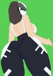 1girls eon_(fortnite) fortnite green_background grey_hair huge_ass huge_breasts huge_butt huge_thighs tagme thick_thighs