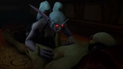 1boy 1girls 2016 3d alliance_(warcraft) animated arm_grab balls_deep blizzard_entertainment blowjob bombowykurczak bra breasts dark_ranger deepthroat druid_(warcraft) eye_contact human human_penetrating interspecies loop medium_breasts night_elf night_elf_druid no_sound nude nude_female nude_male on_knees oral oral_sex original_character penis red_eyes source_request stockings thegworks verana_swiftpaw video warcraft white_hair world_of_warcraft