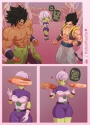 1girls 2boys 3koma :3 after_fight alien angry bedroom_eyes belt big_dom_small_sub big_muscles biting biting_lip black_hair blush boots breasts broly broly_(dragon_ball_super) brown_eyes cameltoe cheelai clenched_teeth clitoris comic comparing comparison covered_eyes disembodied disembodied_penis dragon_ball dragon_ball_super english english_text erect_clitoris eyelashes female gloves gogeta green_skin group_sex heart high_resolution holding_penis horny huge_cock humanoid_penis interspecies large_penis light-skinned_male male medium_breasts multiple_boys multiple_penises muscle muscular_male nipples open_mouth outdoors pants pelt penis penis_comparison penis_on_face penis_over_eyes penis_size_comparison penis_size_difference purple_legwear purple_shirt rebelradio scar sex shiny shiny_clothes shiny_skin shirt shirtless short_hair six_pack size_comparison size_difference skin_tight skindentation sleeves slender_waist smaller_female smile smoke socks speech_bubble star suggestive_look surprised sweat tanned teeth text thick_thighs thighs threesome tight tight_clothes tight_pants tight_shirt tongue veins veiny_penis very_high_resolution vest wet wet_clothes wet_vagina white_hair wide_hips wrath_state yellow_eyes