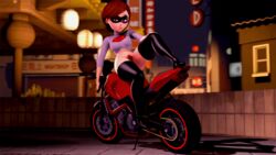 3d alternate_costume blackjr clothing disney elastigirl elastigirl_(the_incredibles_2_supersuit) eyewear female footwear helen_parr human mask pixar pussy smooth_skin tagme the_incredibles the_incredibles_2